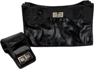 Chanel Pre-owned Handbags, female, Black, Size: ONE SIZE Pre-owned Leather Handbag