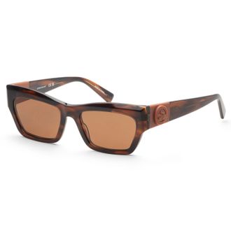 Longchamp Womens 53mm Striped Brown Sunglasses