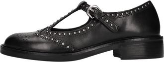Emanuelle Vee Leren Moccasins - Dames - Platte Schoenen - Zwart - 40 EU - Leer - Schoenen