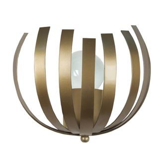 Tosel Aplique de pared metal Alt.12cm dorado ;Pantalla: aluminio