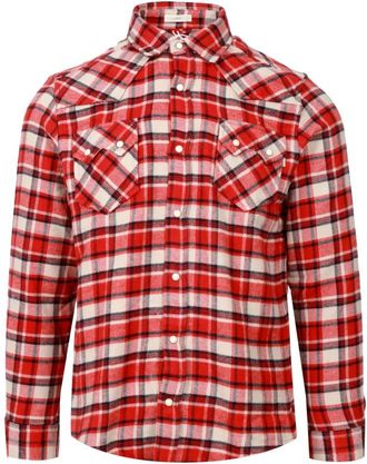 Roy Rogers ROY Rogers Shirts Red - Heren - Casual Overhemden - Veelkleurig - L - Katoen - Overhemden