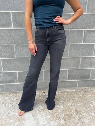 Joe's Mollie High Rise Flare Jeans In Black
