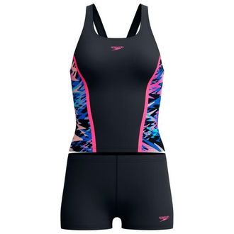 Speedo Hyperboom Splice Tankini Set Tankini f&uuml;r Damen | schwarz