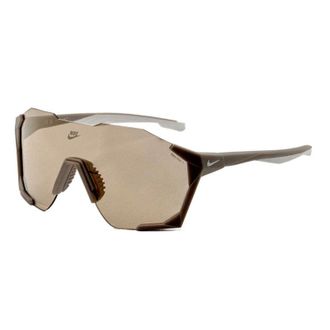 Nike Sunglasses Shield Semi Rim, Matte College Grey Frame And Gold Mirror Lens Nikechargedshieldib3518X009