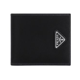 Prada Wallets & Cardholders, male, Black, Size: ONE SIZE Black Accessories Wallet with Signature Logo