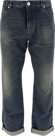 Balmain Navy Blue Mid Rise Jeans