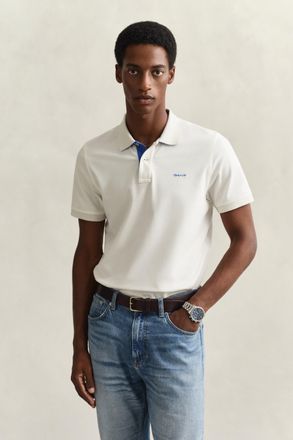 GANT Men Contrast Piqu&eacute; Polo Shirt (XXXL) EGGSHELL