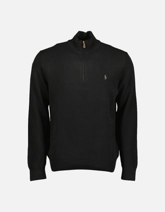Ralph Lauren Mens Merino Wool Quarter Zip Jumper - Navy - Size: 42