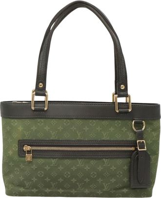 Louis Vuitton Lucille Khaki Canvas Handbag (Pre-Owned)