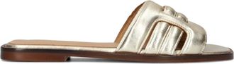 Notre-V Schoenen, Dames, Geel, 36 EU, Leer, Chique Zomerslippers met Moderne Twist