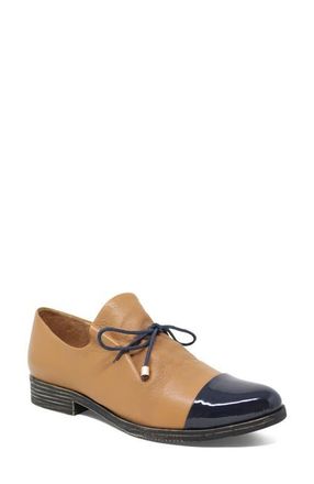 Django & Juliette Kotty Lace Flat in Navy Dark Tan/Patent Leather at Nordstrom, Size 38