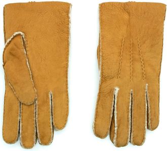 Portolano Genuine Shearling Leather Gloves in Dark Khaki/White at Nordstrom Rack, Size 9.5