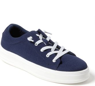 Dearfoams Womens Mabel Woven Slip On Sneaker