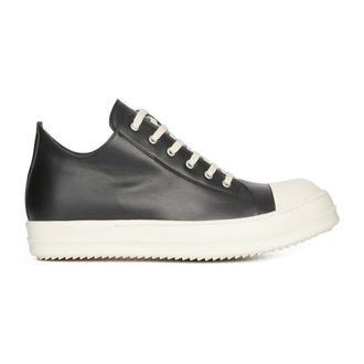 Rick Owens Schoenen, Heren, Zwart, 40 EU, Leer, Low Sneaks