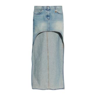 Courr&egrave;ges Denim Skirts, female, Blue, Size: W25 Asymmetrical Denim Skirt