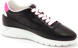 Hogan Interactive&sup3; Geperforeerde Schoenen - Dames - Sneakers - Zwart - 36 EU - Leer - Schoenen