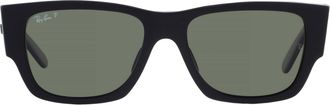 Ray-Ban Carlos Polarized Green Rectangular Unisex Sunglasses RB0947SF 901/58 56