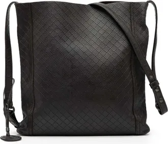 Bottega Veneta 2012-2025 Leather Intrecciomirage crossbody bag - women - Calf Leather - One Size - Brown