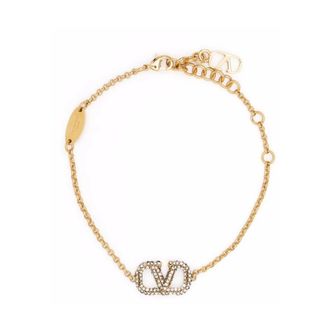 Valentino Garavani Necklaces, female, Yellow, Size: ONE SIZE Valentino Garavani Bijoux Golden