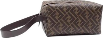 Fendi Pre-owned Clutches, male, Brown, Size: ONE SIZE Pre-owned Zucca Clutch Bag