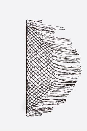 Bimba & Lola Fringed Plaited Shawl in Brown at Nordstrom