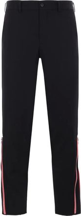Comme Des Garçons Pantaloni in lana con zip - Nero