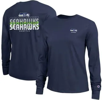 Champion Womens Champion College Navy Seattle Seahawks Core Long-Sleeve T-Shirt at Nordstrom, Size Xx-Large