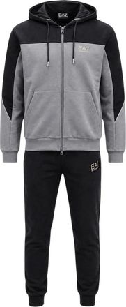 Emporio Armani Trainingspak Set - Heren - Trainingspakken - Grijs - S - Katoen - Fitness