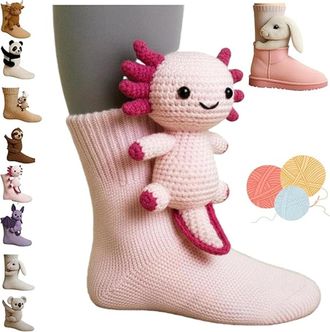 Generic Animal Socks Women Teenage Girl Socks Warm and Soft Novelty 3D Knit Funny Sloth Animal Hugging Socks