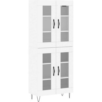 vidaXL Highboard White 69.5x34x180 cm Engineered Wood vidaXL