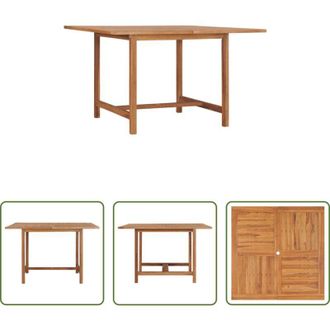 vidaXL Tavolo in legno teak - Tavolo Pranzo da Giardino &Oslash;110x110x75 cm Legno Massello di Teak