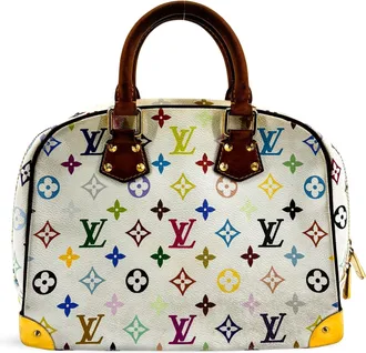 Louis Vuitton Trouville Monogram Multicolor White Canvas Handbag (Pre-Owned)
