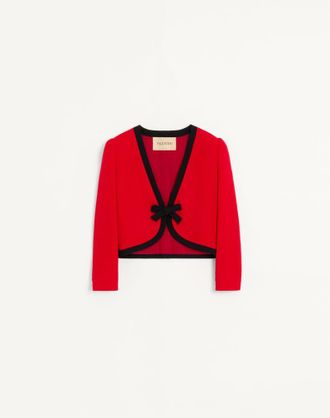 Valentino Giacca Valentino In Wool Crepe Donna ROSSO CARMINIO/NERO 36