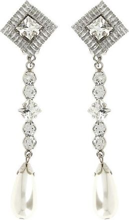 Alessandra Rich Crystal-embellished Drop Earrings
