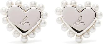 agnès b. Timeless Love earrings - women - Silver Plated/Metal - One Size