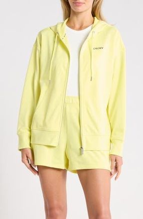 DKNY Bubble Logo Zip Hoodie in Lemon Light at Nordstrom Rack, Size X-Small