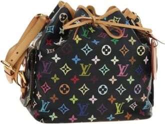 Louis Vuitton Pre-owned Monogram Multicolor Shoulder Bag - Dames - Vintage Tas - Zwart - ONE Size - Leer - Vintage