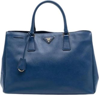 Prada Pre-owned Tote Bags, female, Blue, Size: ONE SIZE Pre-owned The Galleria Bag
