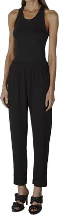 Enza Costa Supima Cotton Slim Racer Tank In Black