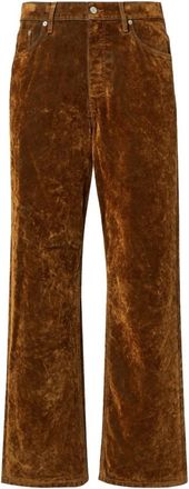 Dries Van Noten Broeken, Heren, Bruin, W32, Katoen, Wide Broeken