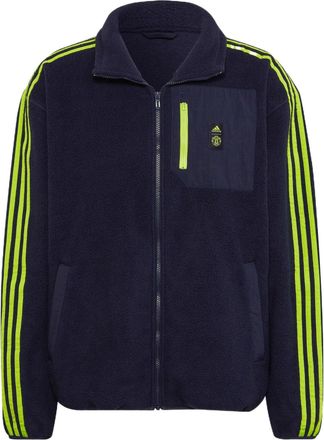 adidas Mens adidas Logo Printing Pattern Stripe Soccer/Football Jacket Navy Blue HE6645