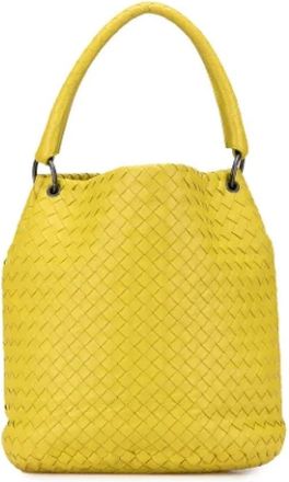 Bottega Veneta Pre-owned Handbags, female, Yellow, Size: ONE SIZE Pre-owned Leather shoulder-bags