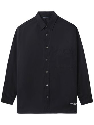 Comme Des Gar&ccedil;ons logo-detail pocket shirt - men - Cotton - M - Black