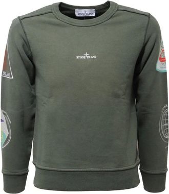 Stone Island Kids Sweatshirts, male, Green, 8 Y, 711661740.V0053 Sweatshirt