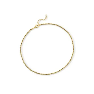 RS Pure by Ross-Simons Italian 1.6mm 14kt Yellow Gold Rope-Chain Anklet