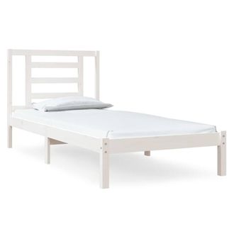 Berkfield Home Bed Frame White Solid Wood Pine 90x190 cm Single