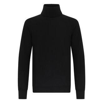 Roberto Collina Turtlenecks, male, Black, Size: XL High Neck Sweater