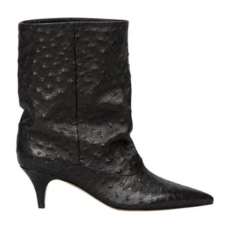 Ovye By Cristina Lucchi Sa004 Enkellaars met hak - Dames - Schoenen - Zwart - Maat: 38 EU Leer