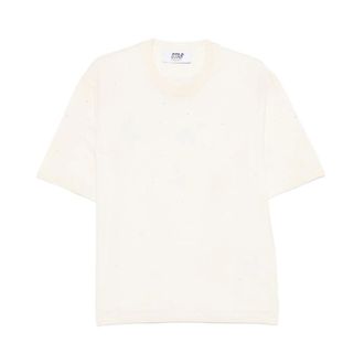 Golden Goose Cotton T-Shirt - - Tops - Donna - Bianco - S