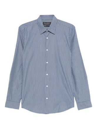 Marc O'Polo striped shirt - men - Organic Cotton - L - Blue